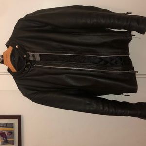 Black leather jacket